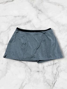 Full Beauty sport grey mini elastic waist skort size 26/28